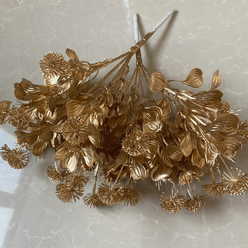 “Elegant Golden Eucalyptus Rose Bouquet for Christmas” - Image 31