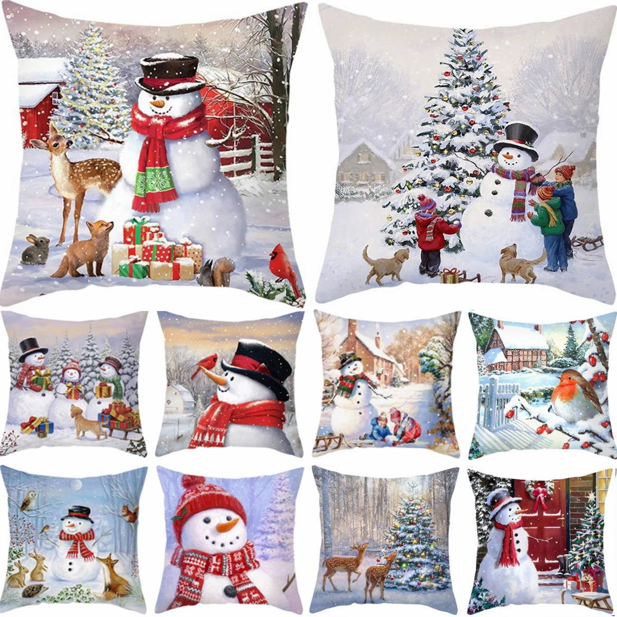 Festive Christmas Cushion Cover for Home Decor