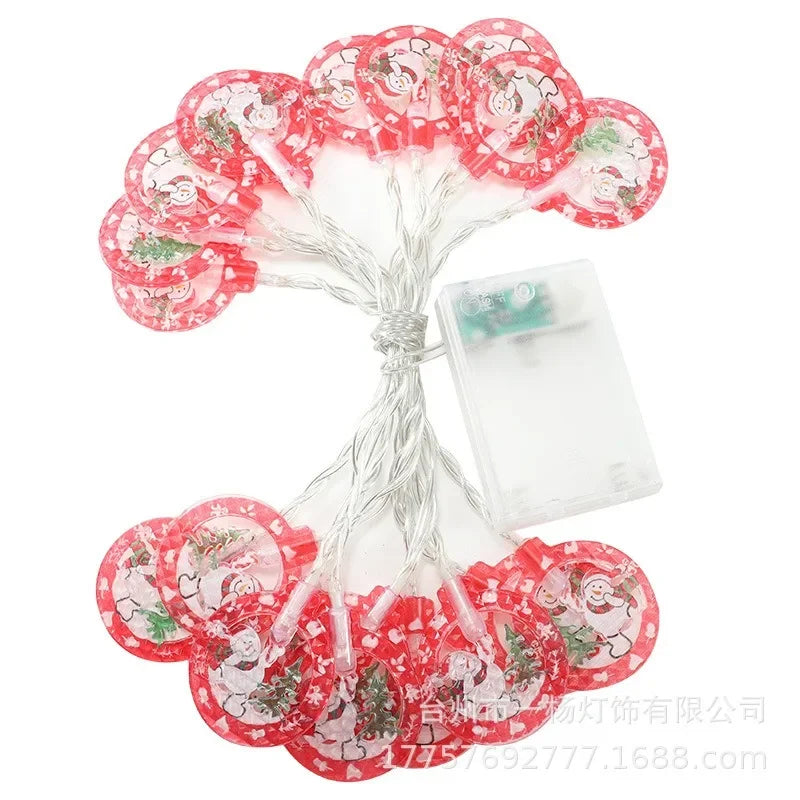 10 LED Christmas Light String - Festive Elk & Santa Decor - Image 10