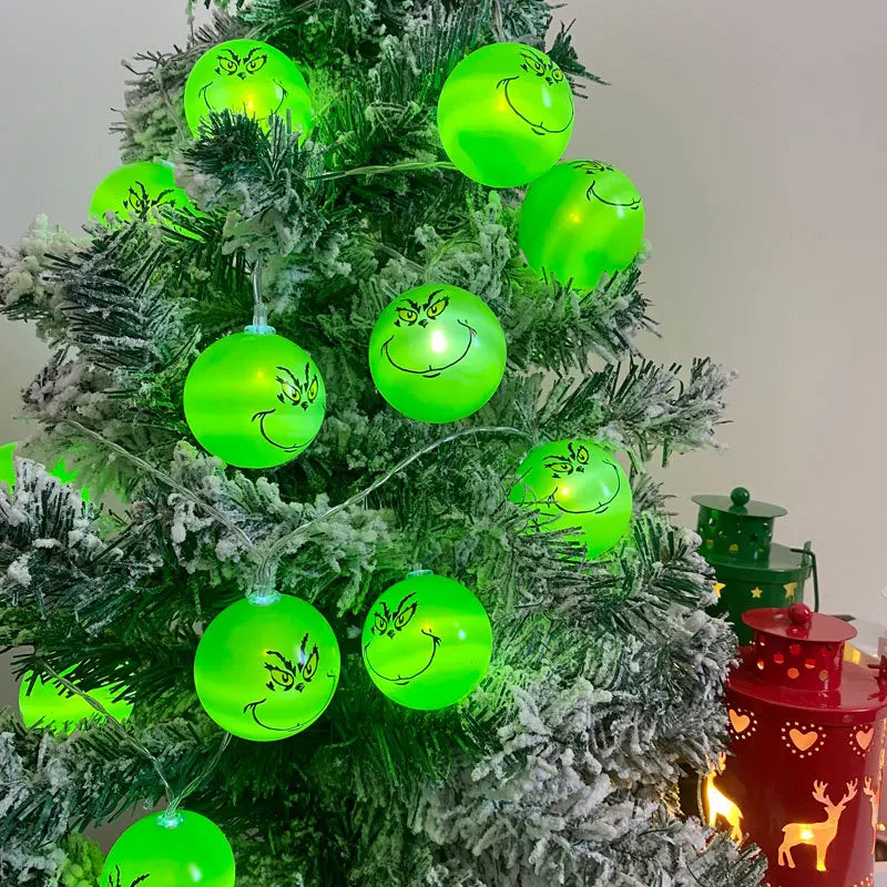 Festive Green Ball String Lights for Holidays - Image 5