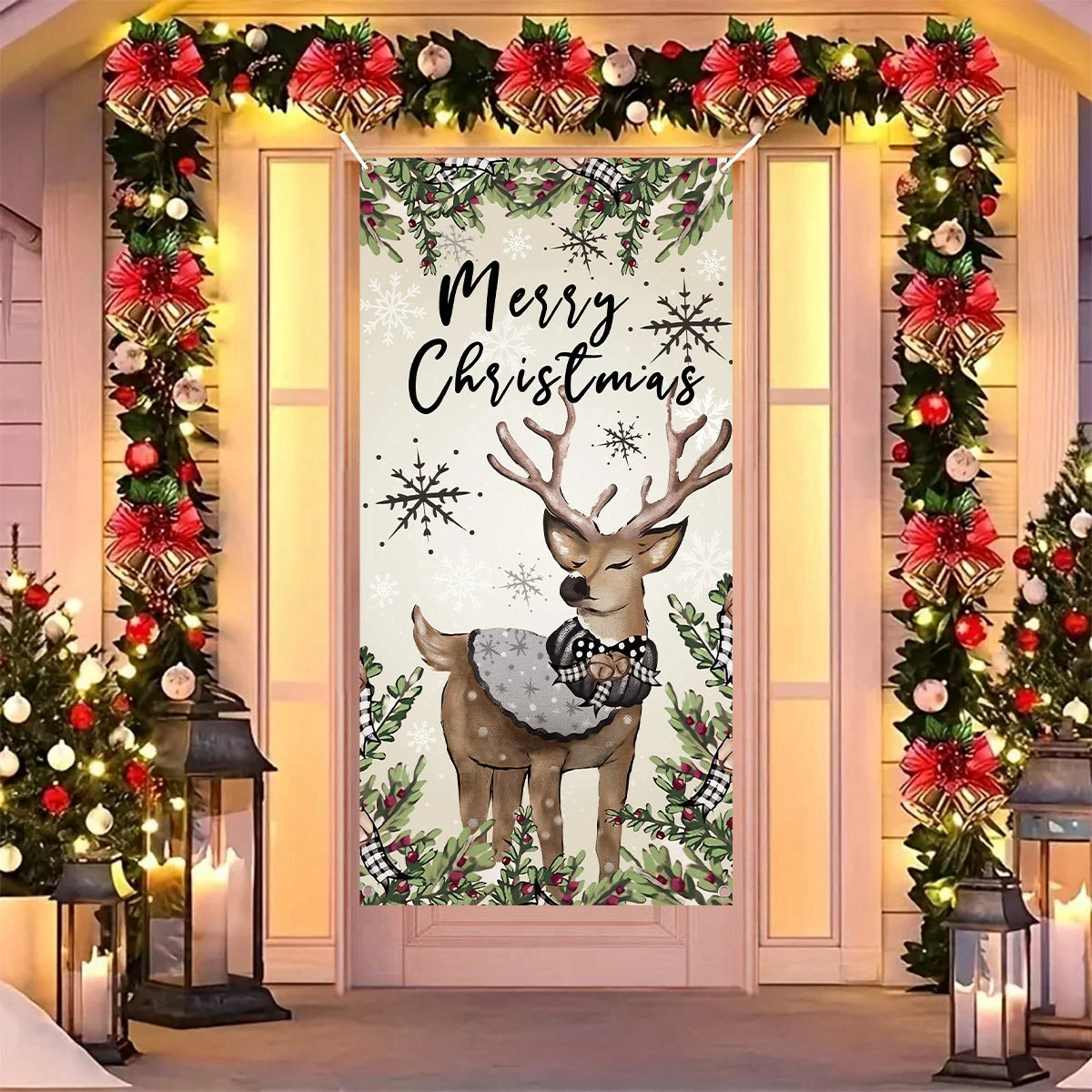 Charming Retro Snowman Christmas Vertical Flag Decor - Image 7
