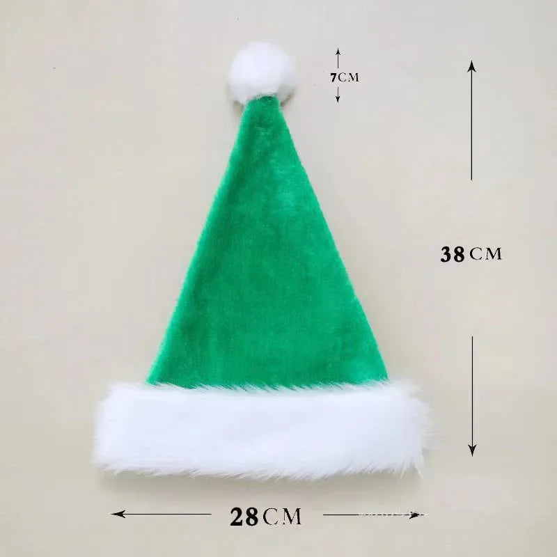 Festive Plush Christmas Hats for Family Fun - Image 13