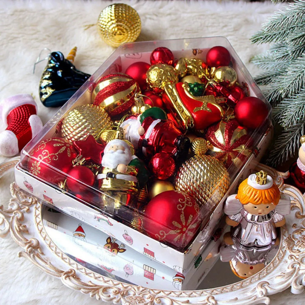 72pcs Festive Christmas Ball Ornaments Set - Image 22