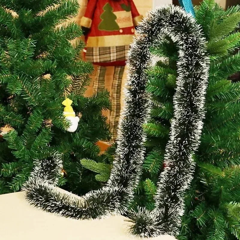 Festive Green Candy Cane Ribbon Garland for Christmas - Image 20