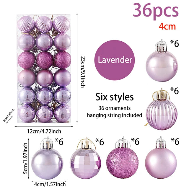 24/36pcs Festive Christmas Ball Ornaments Set - Image 15