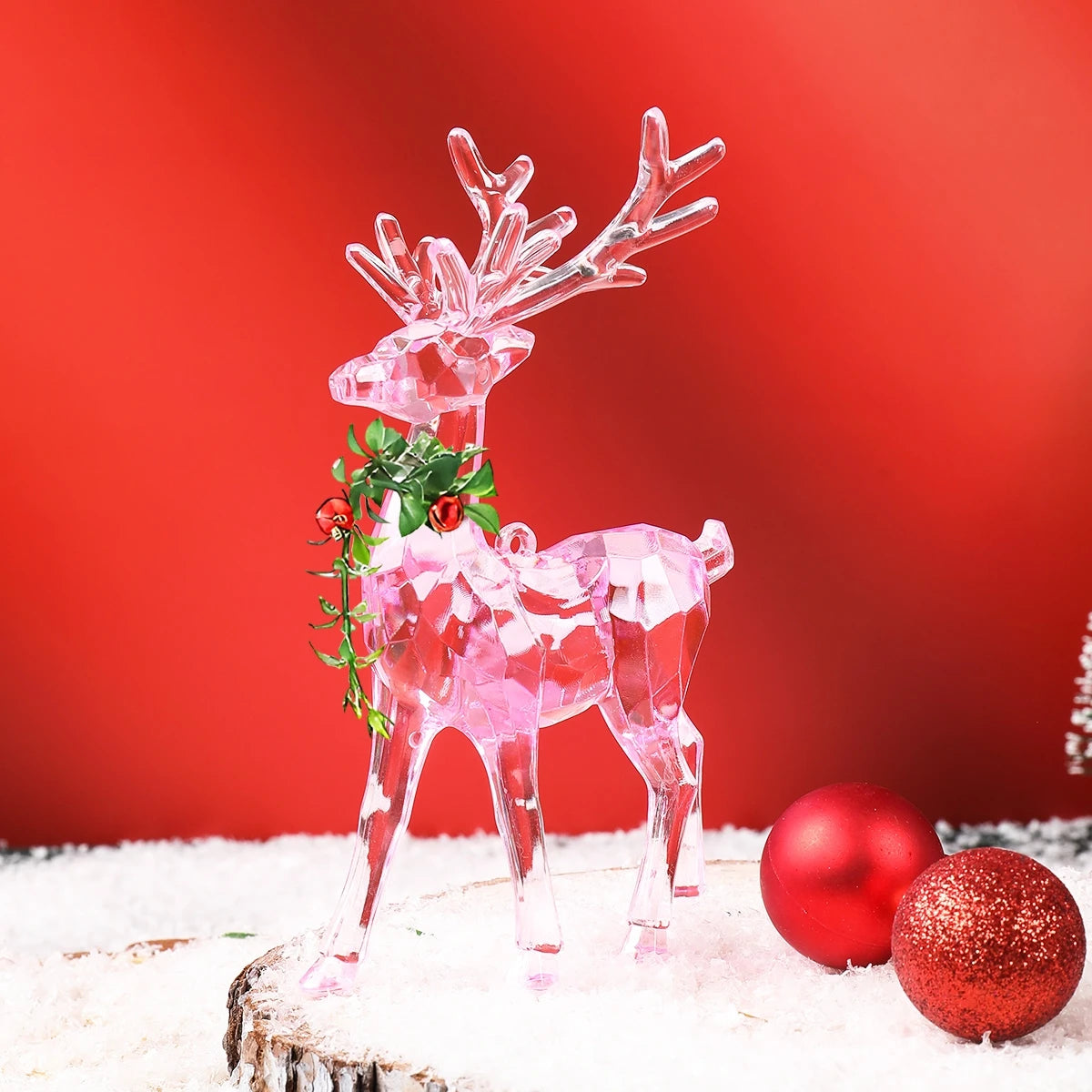 Festive Acrylic Elk Reindeer Ornament for Christmas - Image 19