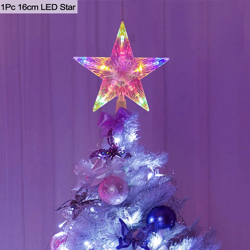 Enchanting LED Christmas Tree Star Topper Ornament - Image 12