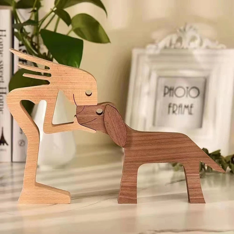 Charming Wooden Dog Figurine - Perfect Christmas Gift - Image 14