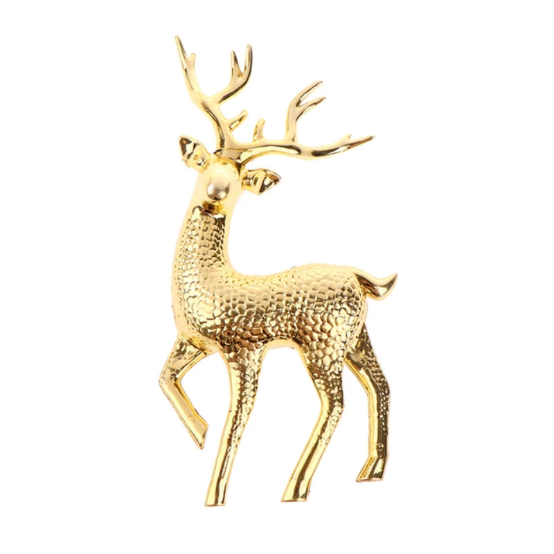 Elegant Gold Deer Figurines for Festive Home Decor - Image 12