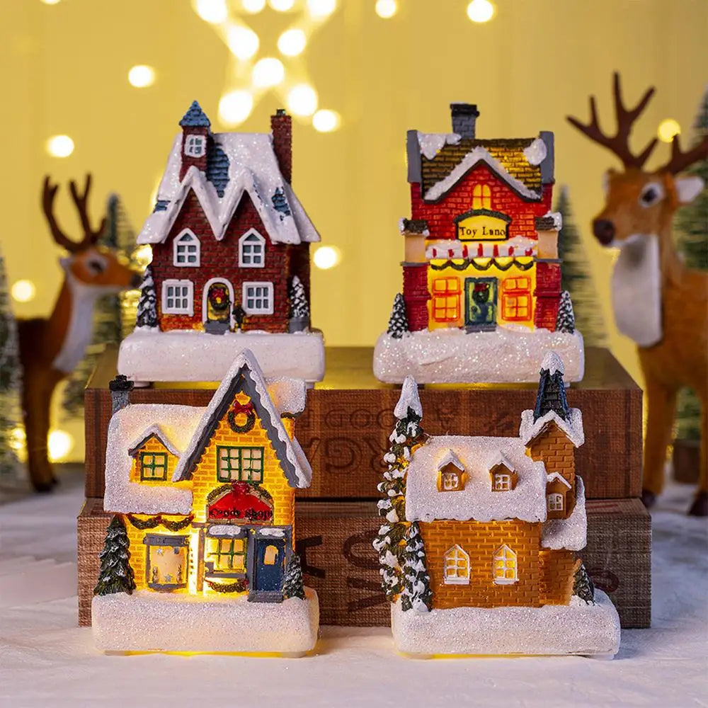 Glowing Christmas Village House LED Ornament Decor - Image 14