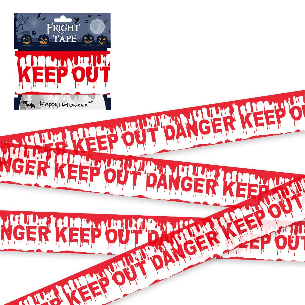 Spooky Skull Warning Tape for Halloween Decor - Image 7