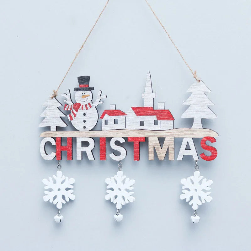 Festive Wooden Christmas Wall & Tree Ornaments - Image 10
