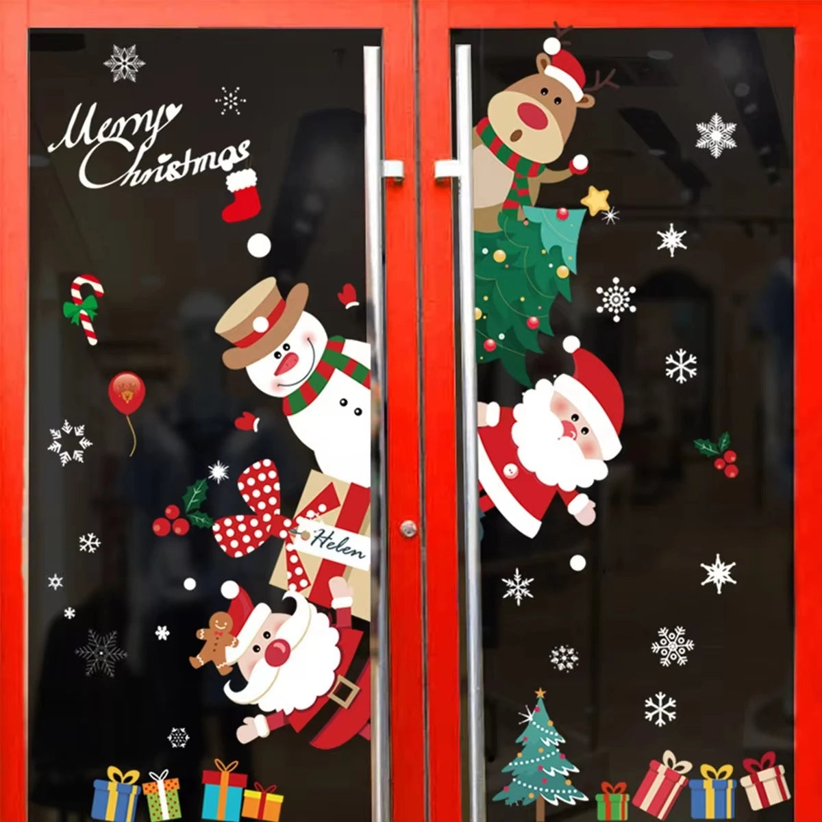 Festive Christmas Wall Window Stickers for Home - Image 5