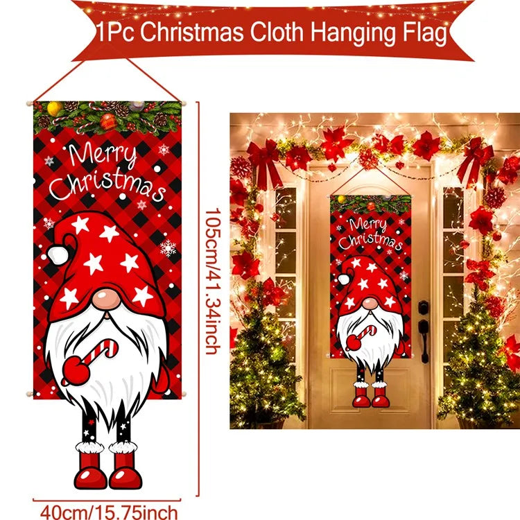 Festive Christmas Hanging Flag for Home Decor - Image 25