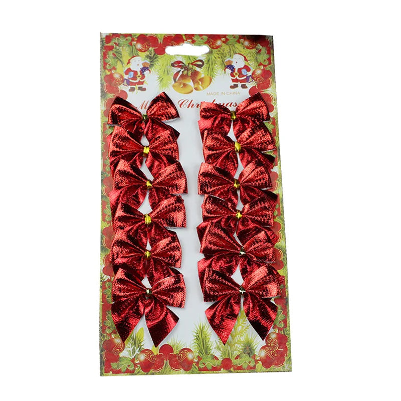 12 Christmas Bow Ornaments for Festive Decor - Image 26