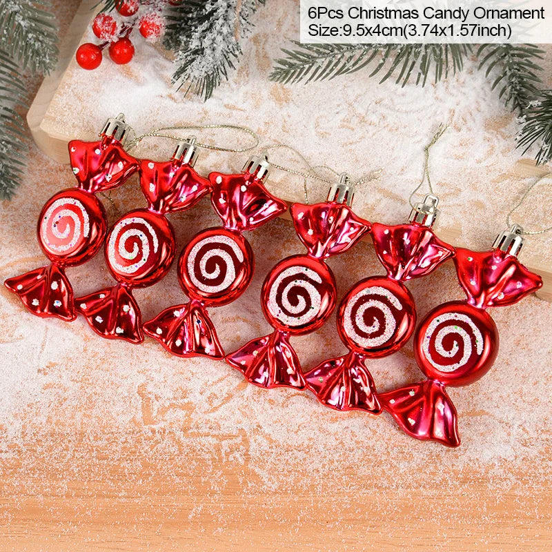 Charming 6-Pack Clear Snow Christmas Baubles - Image 12