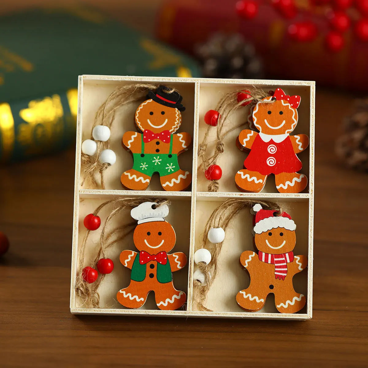 12pcs Cartoon Gingerbread Man Tree Ornaments - Image 12