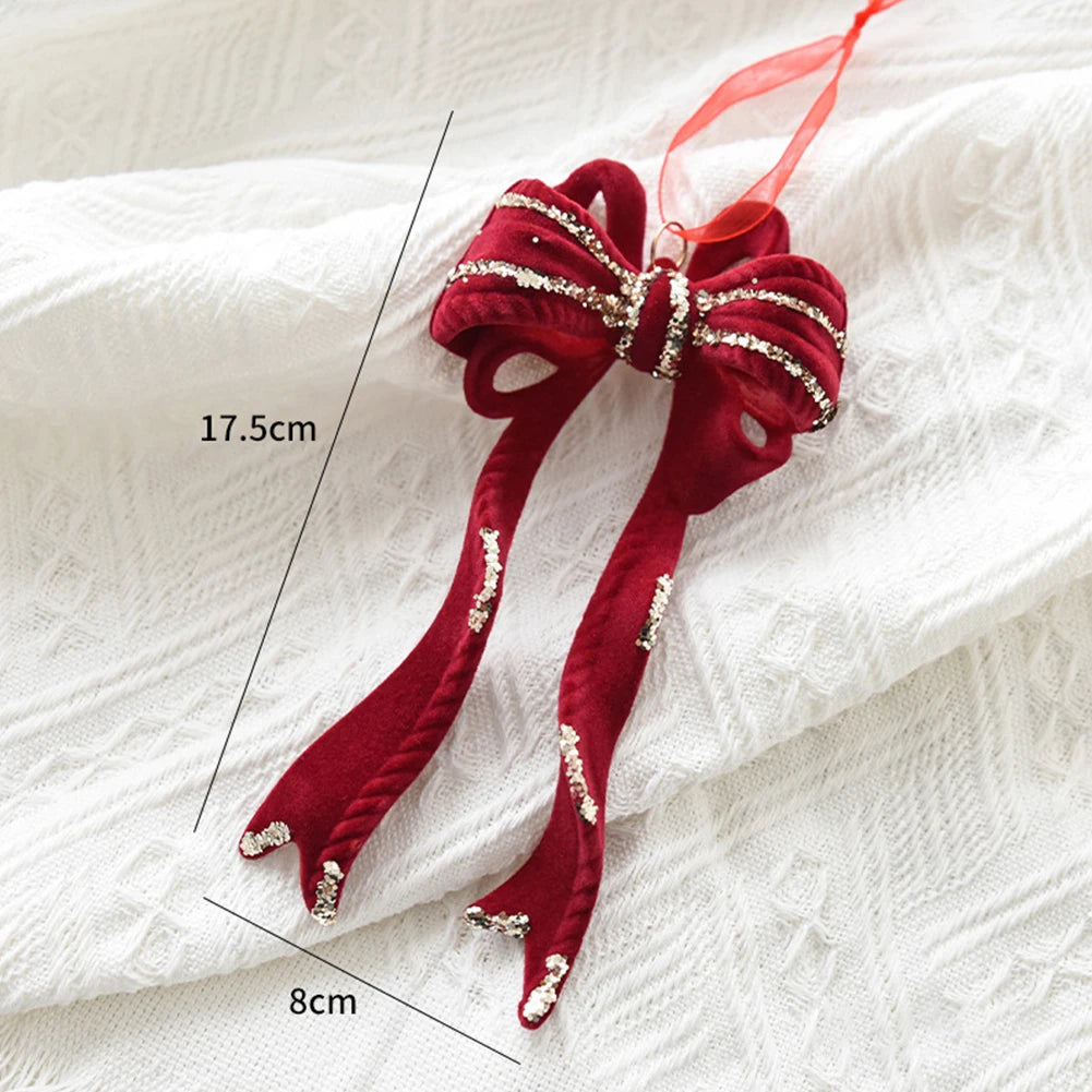 2pc Candy Cane & Pine Cone Tree Ornaments - Image 2