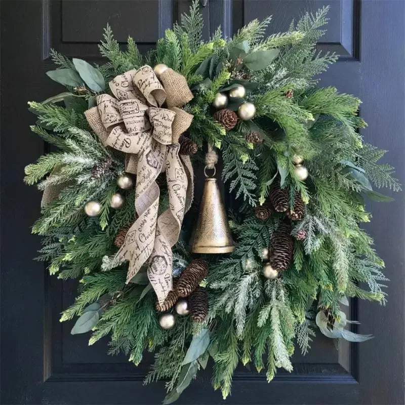 Festive Pine Cone Christmas Wreath for Holiday Décor - Image 4
