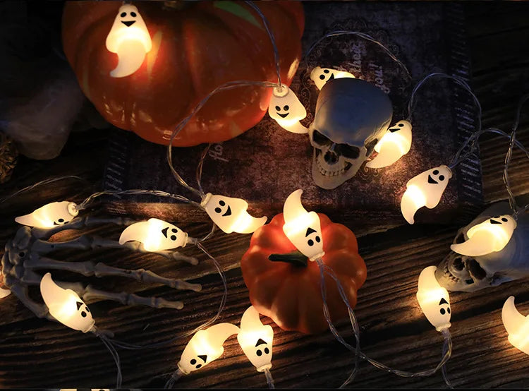 Spooky LED Pumpkin & Skull String Lights - Image 9