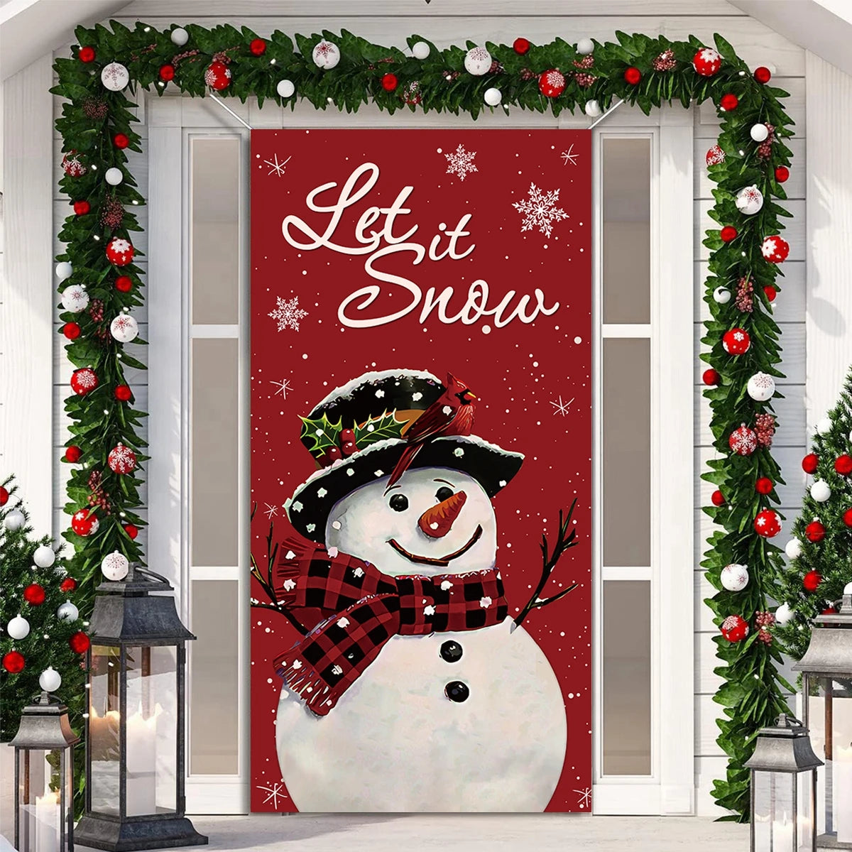 Festive Christmas Hanging Flag Banner Decor - Image 5