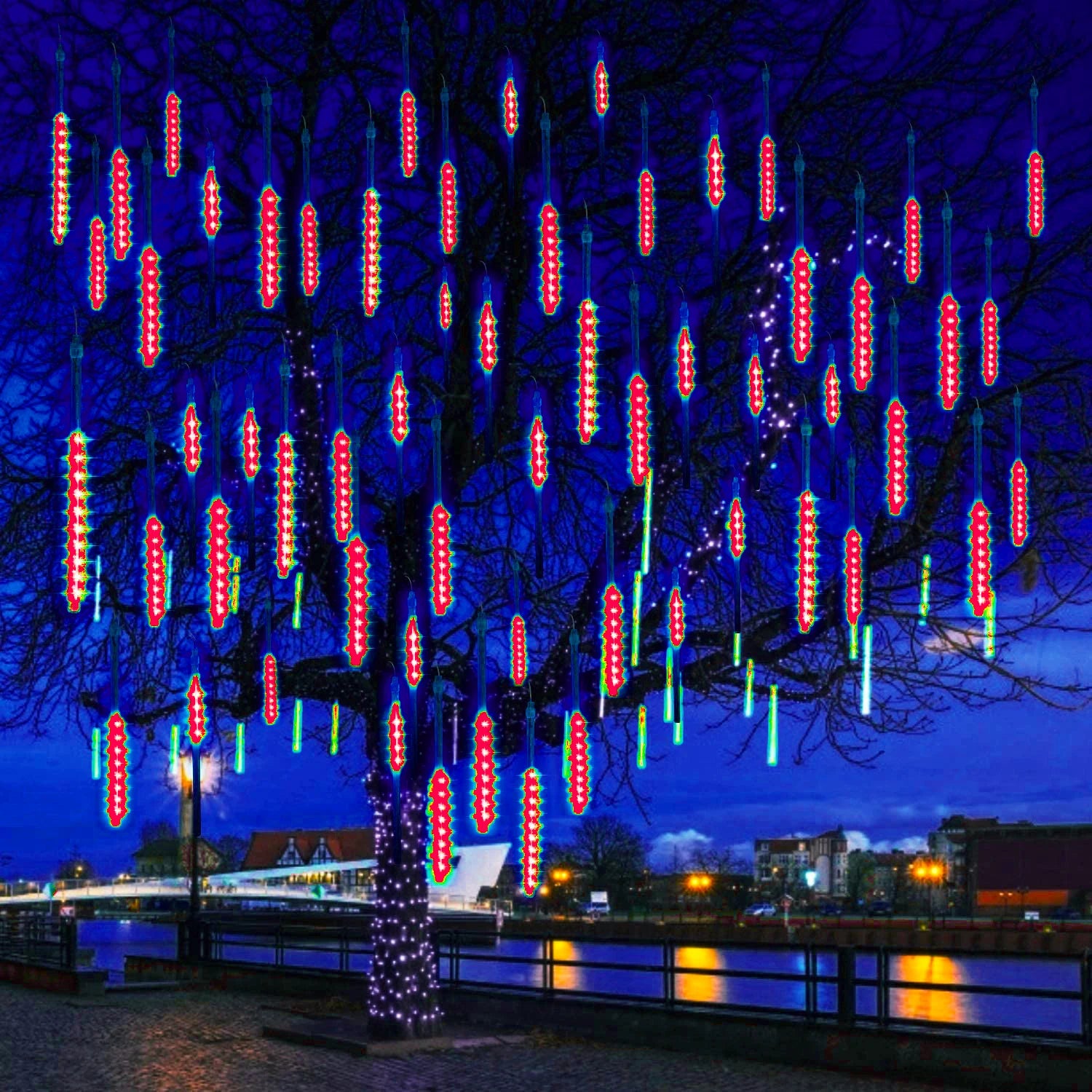 Waterproof LED Meteor Shower Lights for Christmas - Image 9