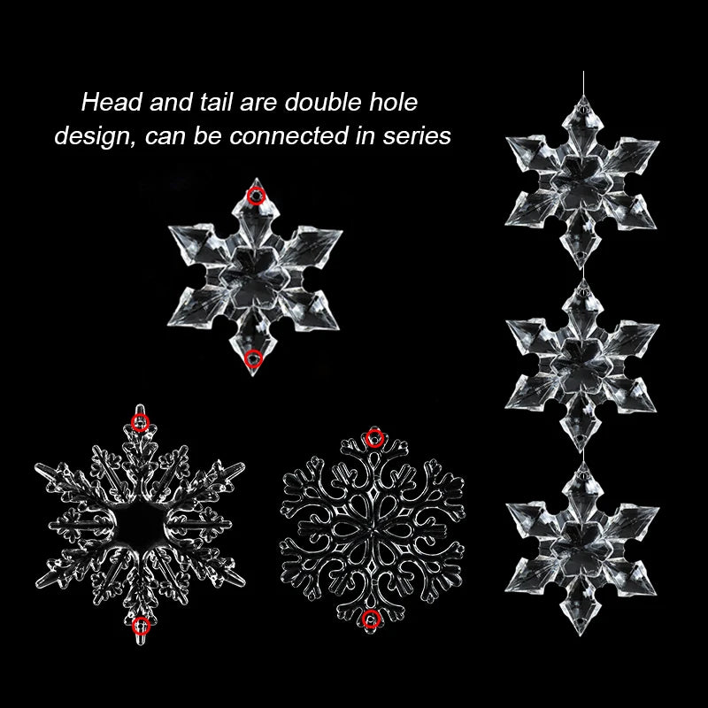 3-Piece Acrylic Snowflake Ornaments for Christmas - Image 9