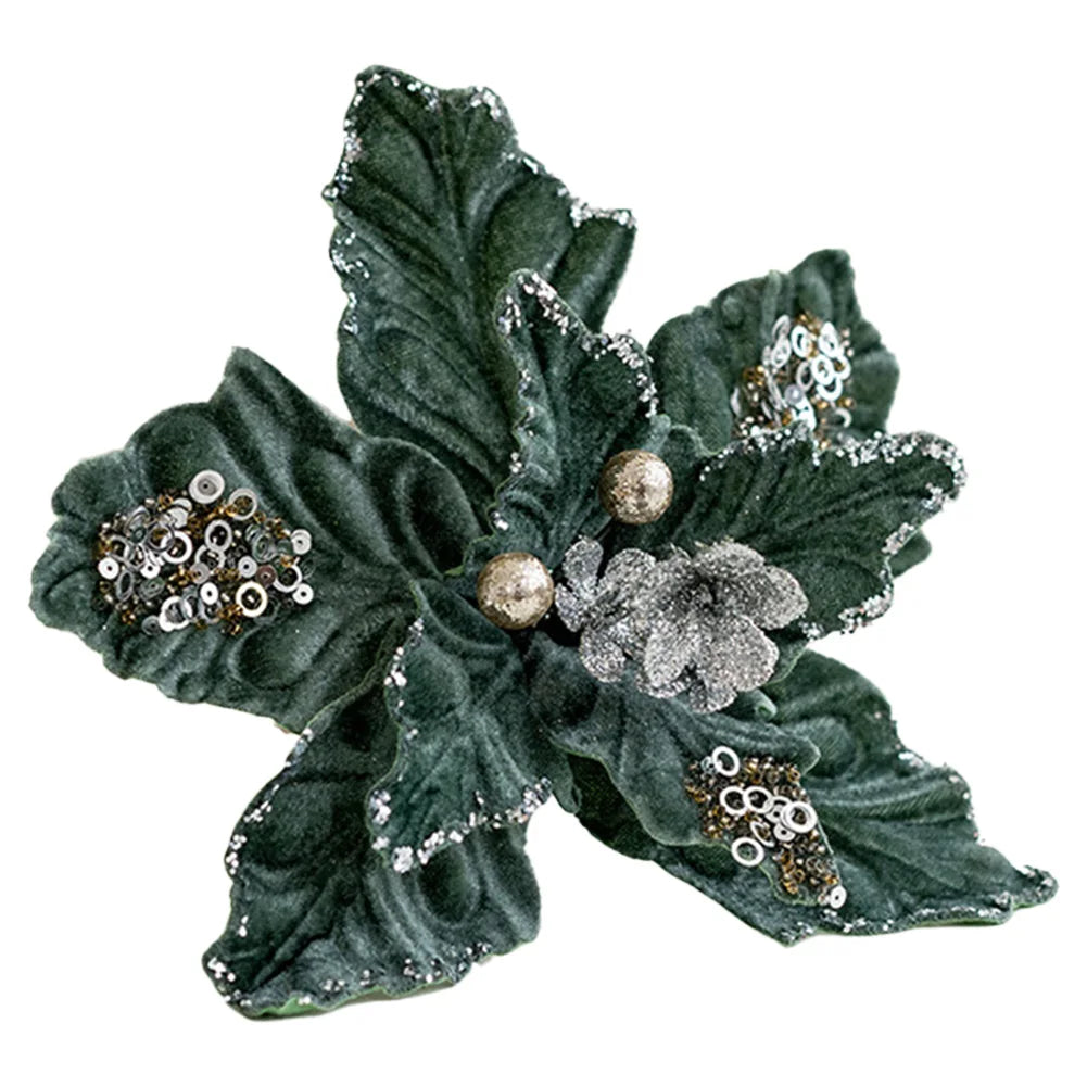 Elegant 22cm Artificial Christmas Flower Ornaments - Image 25
