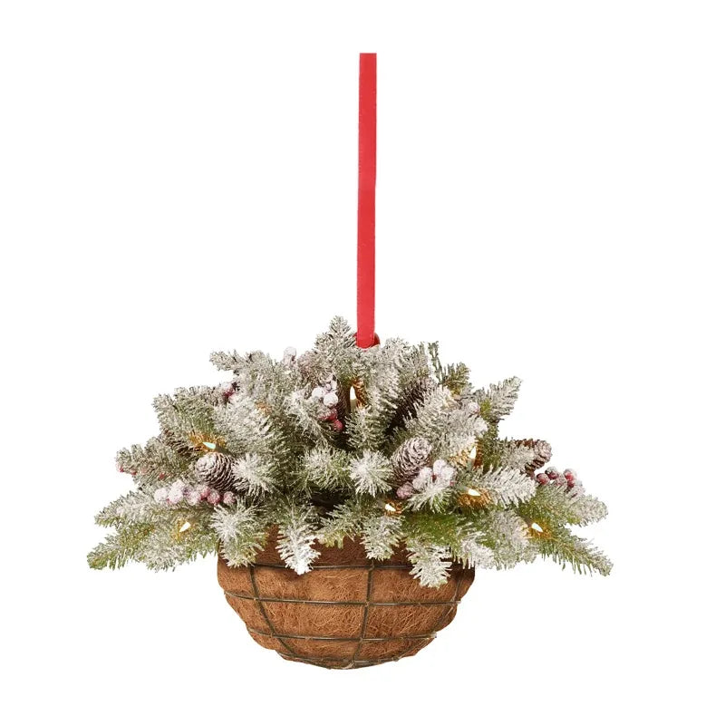 Charming 2D Floral Hanging Basket Ornament - Image 14