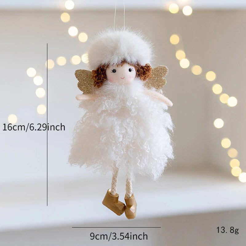 Charming Pink & White Angel Doll Tree Ornament - Image 12