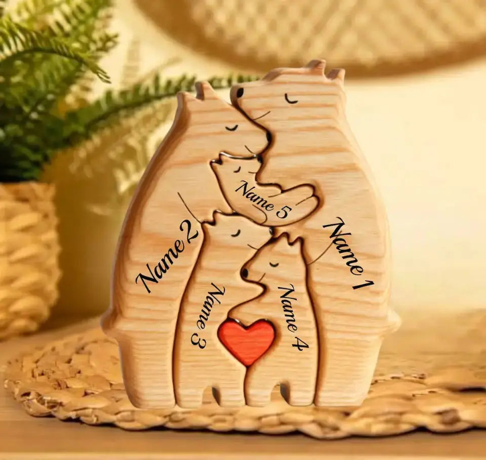 Heartfelt Wooden Art Puzzle for Christmas Decor