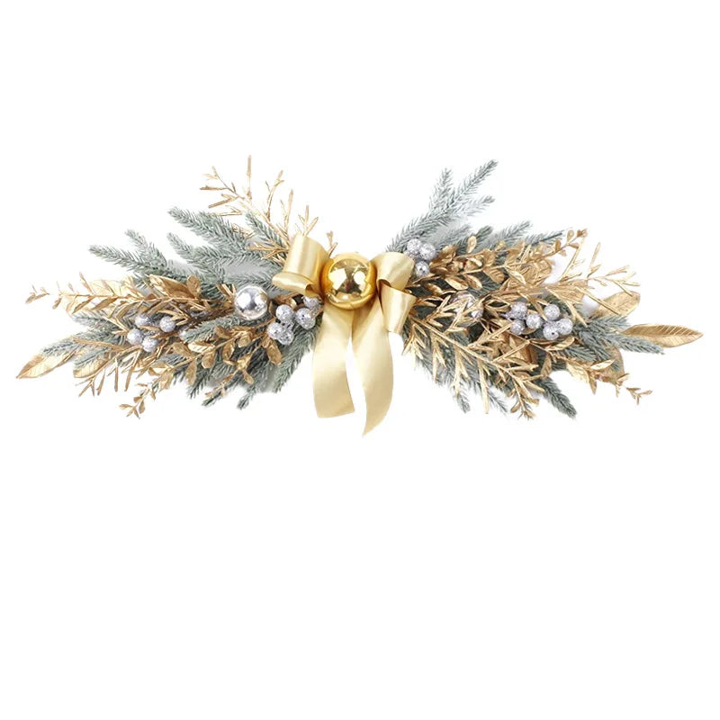 Golden Rattan Christmas Wreath for Festive Decor - Image 11