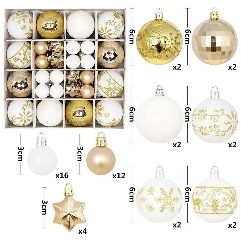 Vibrant Multicolor Christmas Tree Ball Ornaments - Image 23