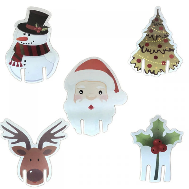 Festive Santa Hat Wine Glass Ornaments - 10/20/30PCS - Image 17