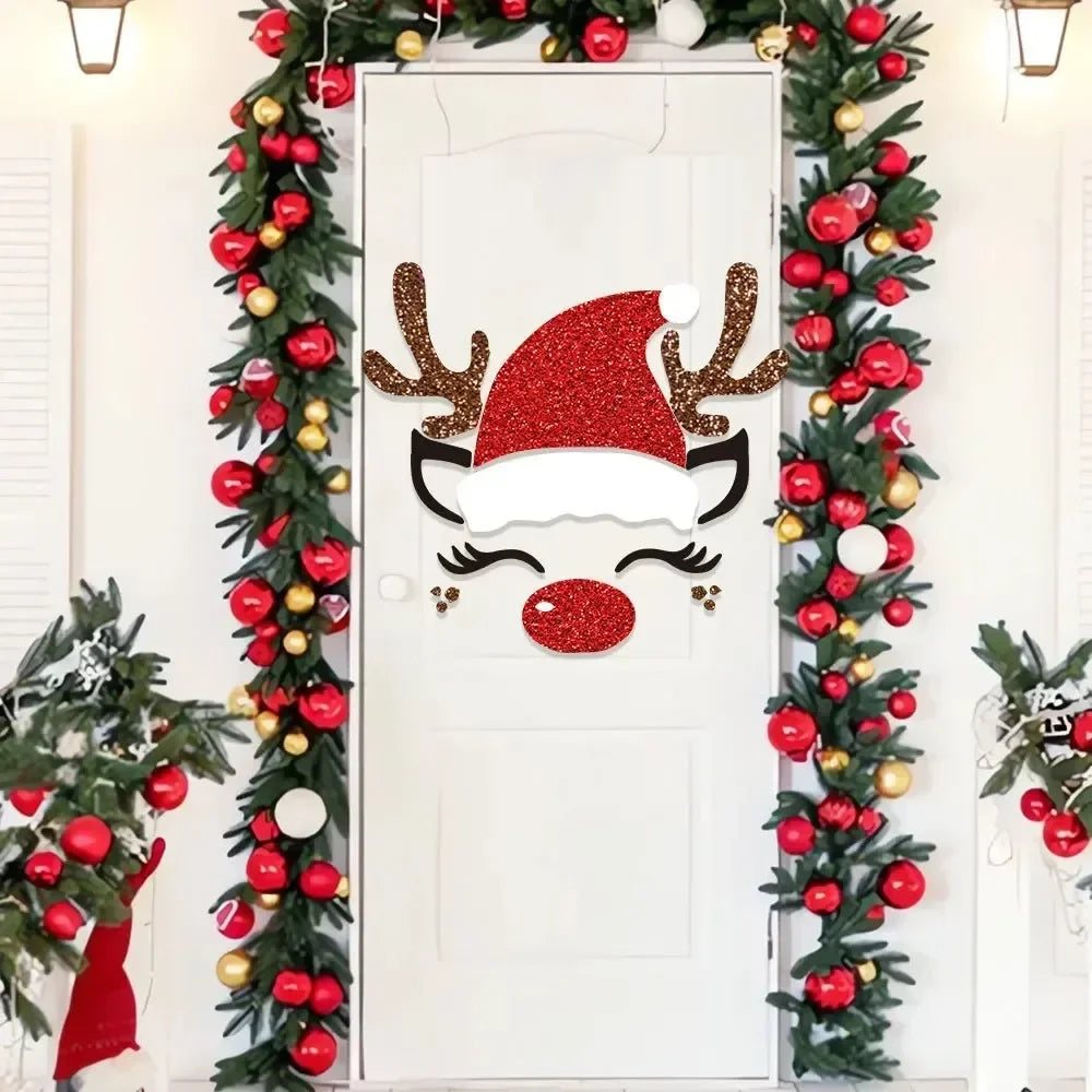 Festive Snowman & Santa Claus Window Stickers - Image 5