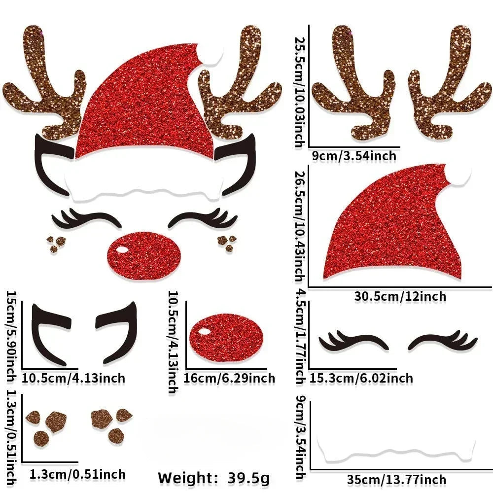 Festive Snowman & Santa Claus Window Stickers - Image 4