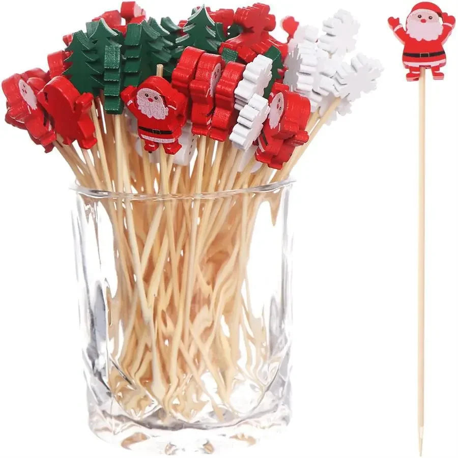 50Pcs Christmas Bamboo Sticks for Festive Decor - Image 11