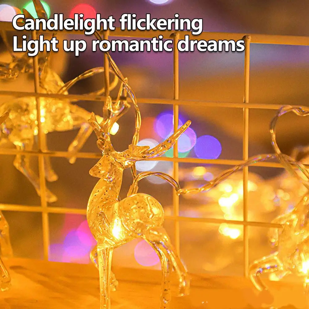 Enchanting 10LED Reindeer String Lights for Christmas - Image 10