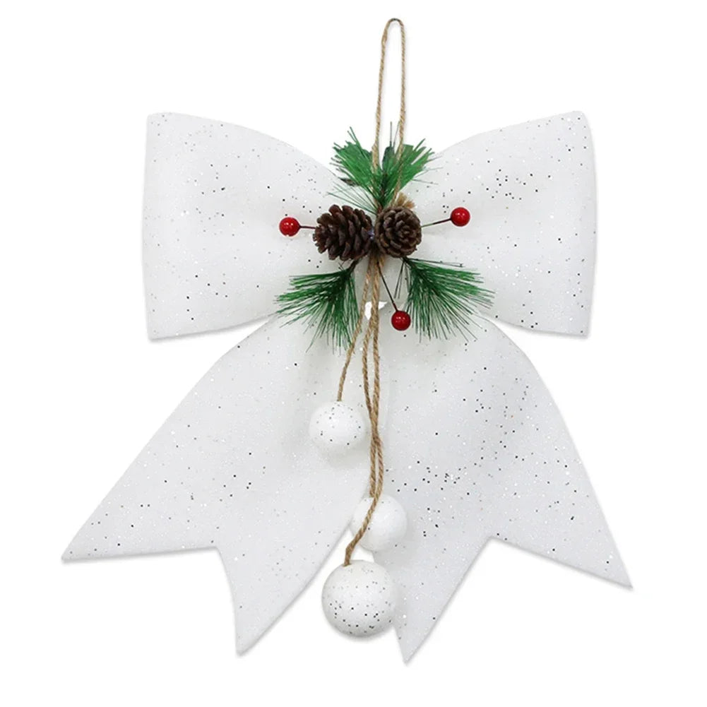 30cm Red Bow Christmas Tree Ornament Decor - Image 3