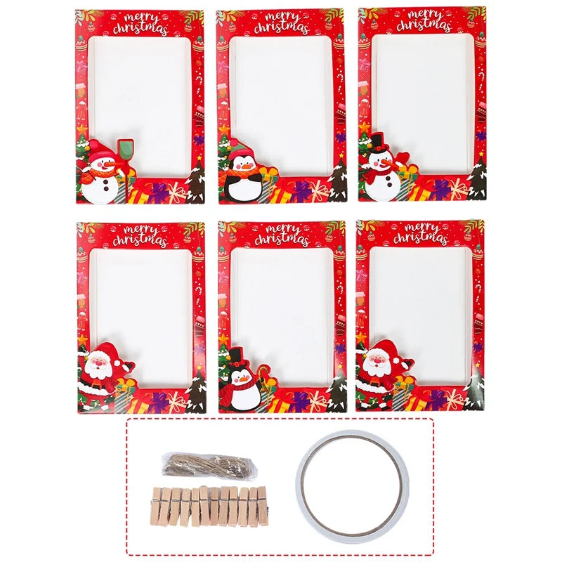 Christmas Photo Frame Banner Garland Decor - Image 18