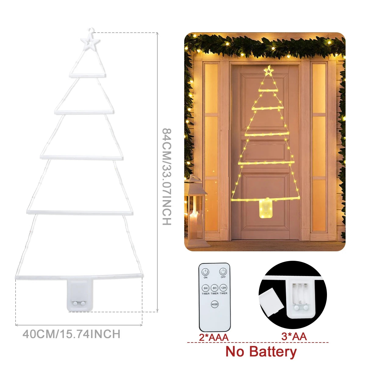 Santa Claus Climbing Ladder LED Christmas Light - Image 6