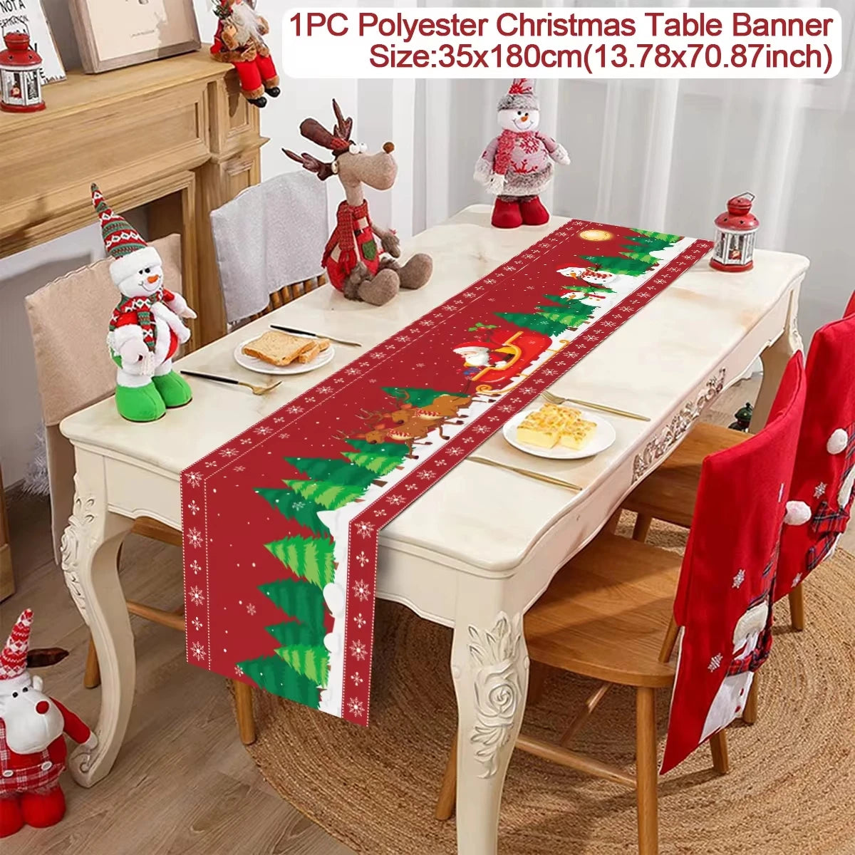Festive Merry Christmas Table Runner for Holiday Cheer - Image 35