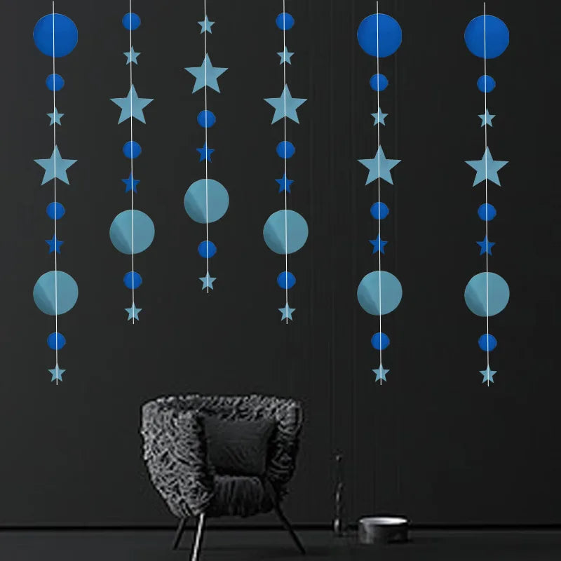 Elegant Gold Star Christmas Pendant Garland Decor - Image 10