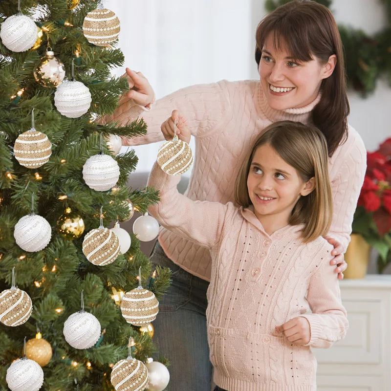 Sparkling Sequin Christmas Tree Ornaments - 2/4 Pack - Image 21
