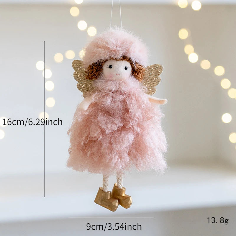 Charming Pink & White Angel Doll Tree Ornament - Image 15