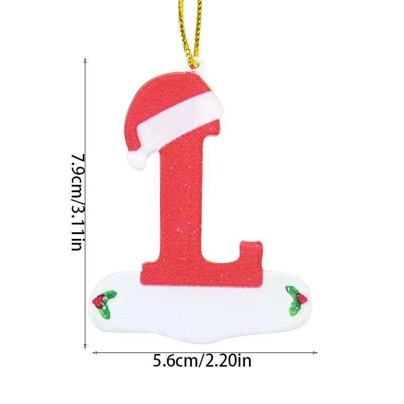 Charming Wooden Christmas Tree Letter Ornaments - Image 19