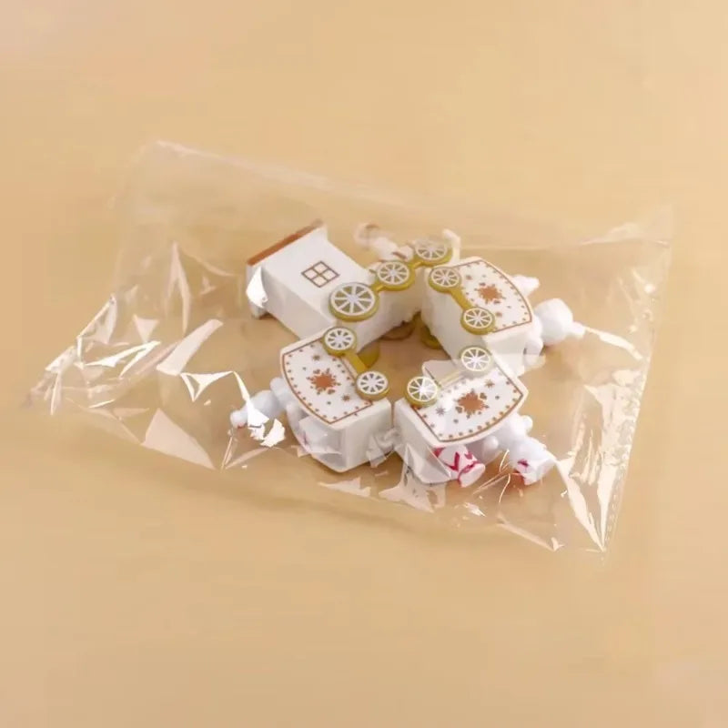 Charming Mini Christmas Train Ornament with Snowman - Image 7
