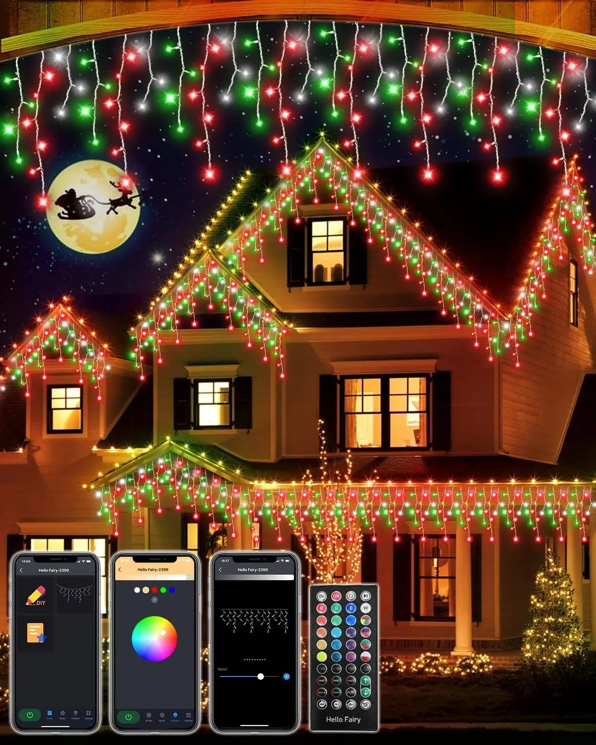 Delightful Waterproof Programmable Multicolor Icicle Lights - Image 8