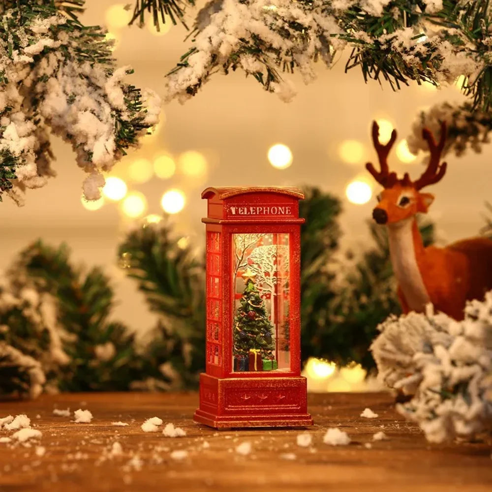 Festive Phone Booth Lights for Christmas Tree Ornaments - Image 8