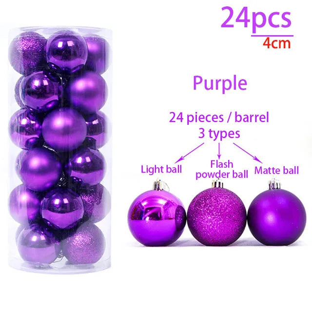 24/36pcs Festive Christmas Ball Ornaments Set - Image 30
